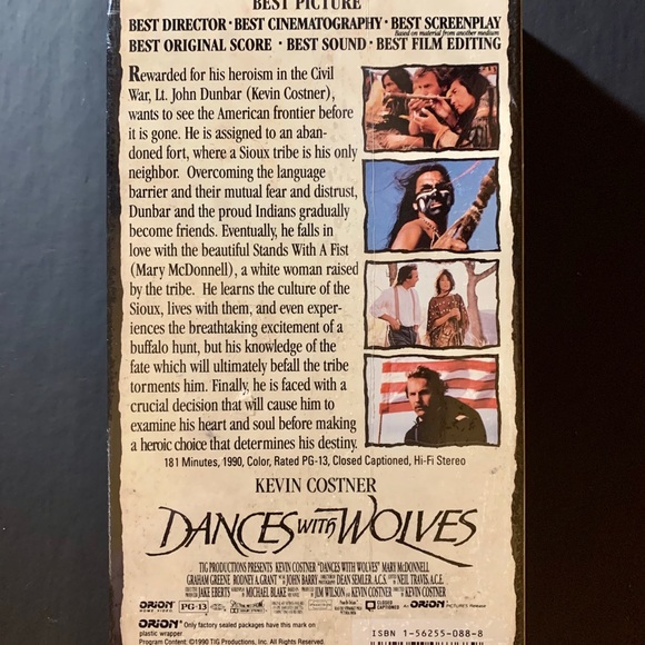 “Dances with Wolves” on VHS - Excellent Condition - made in 1990 📼 - Picture 10 of 10